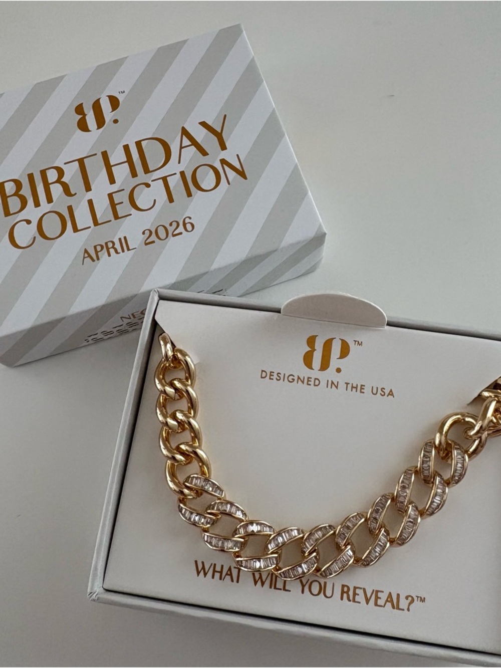 Bomb Party April26 RARE UNICORN 1/500 The Emilia Sloane Necklace Diamond CZ Gold